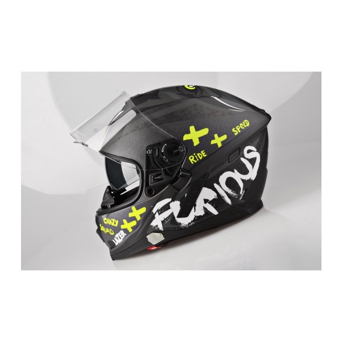 Kask Motocyklowy LAZER RAFALE Oni kol. czarny/ciemny szary/żółty fluo/matowy rozm. XS