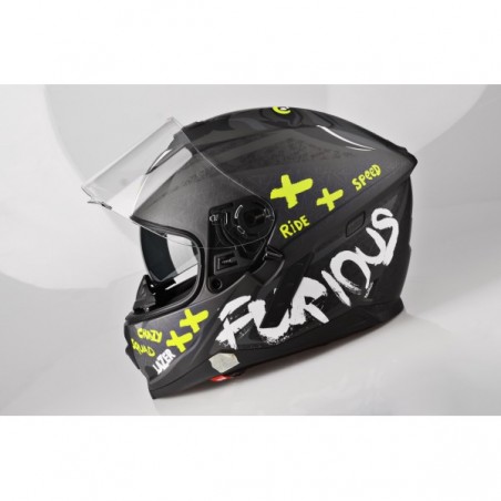 Kask Motocyklowy LAZER RAFALE Oni kol. czarny/ciemny szary/żółty fluo/matowy rozm. XS