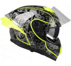 Kask Motocyklowy LAZER RAFALE SR $13 Original (kol. Czarny - Żółty Fluo) rozm. S