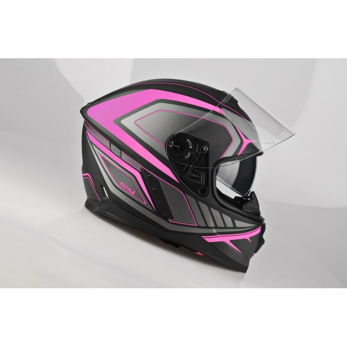 Kask Motocyklowy LAZER RAFALE Hexa (kol. Czarny - Różowy - Matowy) rozm. S