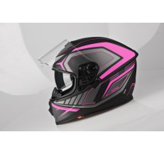 Kask Motocyklowy LAZER RAFALE Hexa (kol. Czarny - Różowy - Matowy) rozm. S