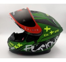 Kask Motocyklowy LAZER RAFALE Oni Zielony (kol. Zielony - Czarny) rozm. XS