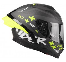 Kask Motocyklowy LAZER RAFALE SR Ride Oni (kol. Czarny - Szary - Żółty Fluo - Matowy) rozm. L