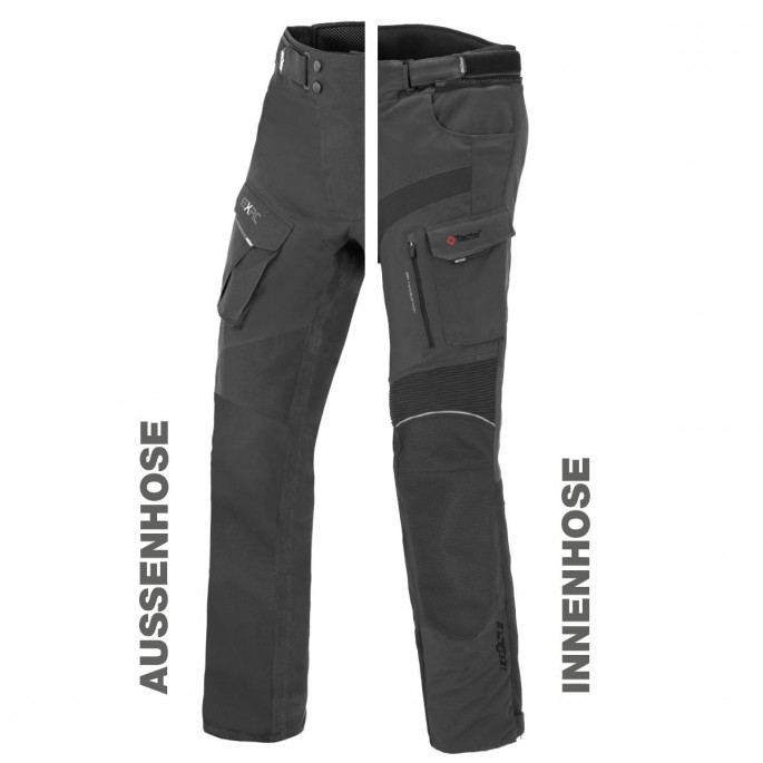 Spodnie motocyklowe BUSE ZESTAW EXRC Porto czarno/czarny 52