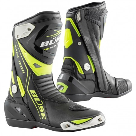 Buty motocyklowe BUSE GP RACE TECH czarno-neonowe 42