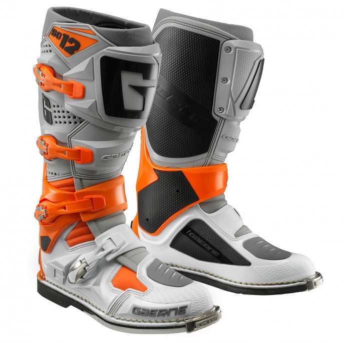 Buty motocyklowe GAERNE SG-12 pomarańczowe/szare/białe rozm. 41