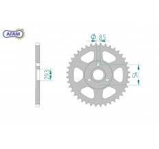 AFAM Zębatka tylna stalowa do łańcucha 420
