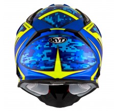 Kask Motocyklowy KYT STRIKE EAGLE REEF niebieski/żółty fluo - M