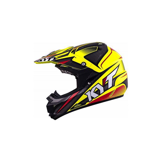 Kask Motocyklowy KYT CROSS OVER POWER czarny / żółty fluo - XS