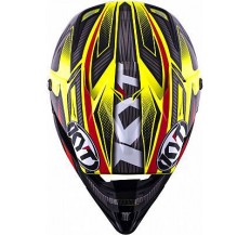 Kask Motocyklowy KYT CROSS OVER POWER czarny / żółty fluo - XS