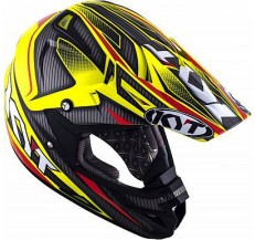 Kask Motocyklowy KYT CROSS OVER POWER czarny / żółty fluo - XS