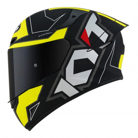 Kask Motocyklowy KYT TT-COURSE ELECTRON matowy czarny/żołty - L