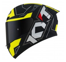 Kask Motocyklowy KYT TT-COURSE ELECTRON matowy czarny/żołty - XL