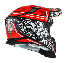 Kask Motocyklowy KYT STRIKE EAGLE POTION czerwony - M