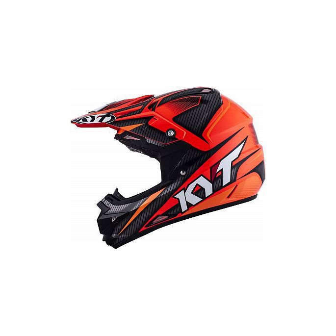 Kask Motocyklowy KYT CROSS OVER POWER czarny / czerwony - S