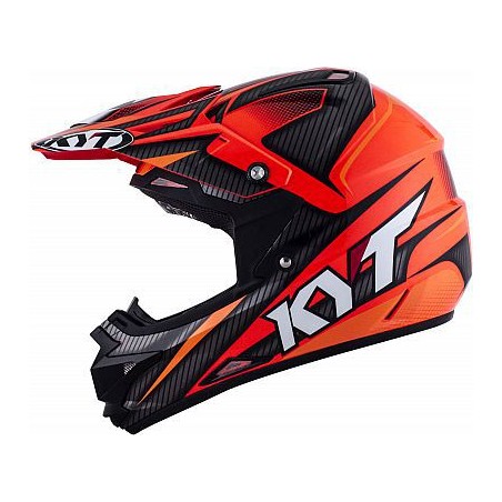Kask Motocyklowy KYT CROSS OVER POWER czarny / czerwony - S