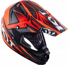 Kask Motocyklowy KYT CROSS OVER POWER czarny / czerwony - S