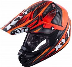 Kask Motocyklowy KYT CROSS OVER POWER czarny / czerwony - S