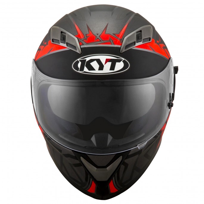 Kask Motocyklowy KYT FALCON 2 RIFT czerwony/antracytowy - L