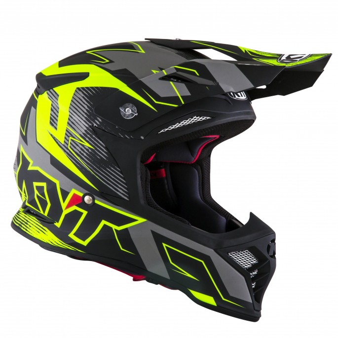 Kask Motocyklowy KYT SKYHAWK DIGGER matowy czarny/żółty - S