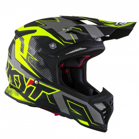 Kask Motocyklowy KYT SKYHAWK DIGGER matowy czarny/żółty - S