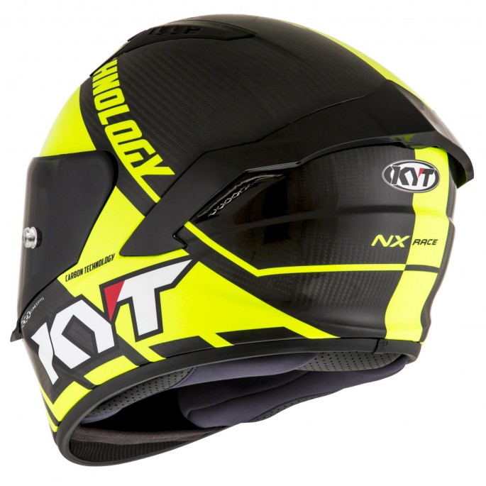 Kask Motocyklowy KYT NX RACE CARBON RACE-D żółty fluo - XL