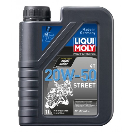 LIQUI MOLY Olej silnikowy mineralny do motocykli 20W50 Street 1 litr