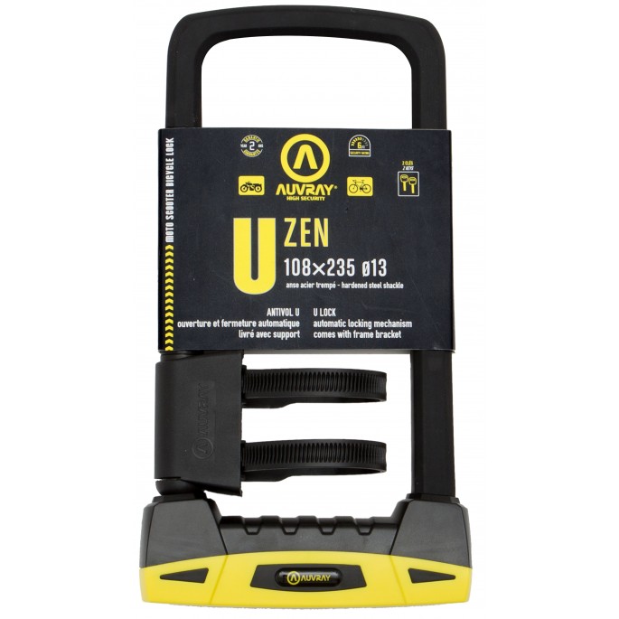 AUVRAY zapięcie U-LOCK U-ZEN (gumowa osłona pałąka) z uchwytem - 108 x 235mm