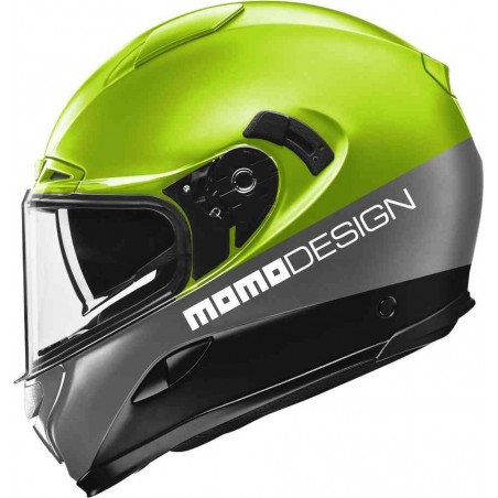 Kask Motocyklowy MOMO HORNET (Yellow Fluo / Silver / Black / White) rozm. M