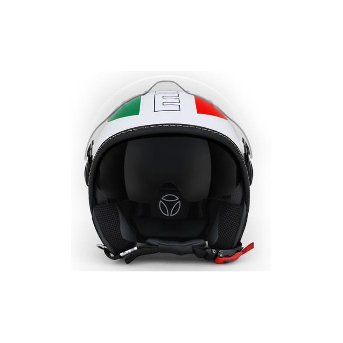 Kask Motocyklowy MOMO AVIO PRO (Green/White/Red / Black Outline) rozm. XS