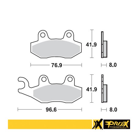ProX Klocki Hamulcowe Przednie RM125/250 '89-95 + YZ125/250 '90-97 (odpowiednik EBC FA135R)